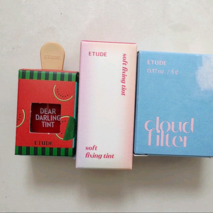 에뛰드 클라우드 필터 쿠션 미니&포근 픽싱 틴트&디어 달링 워터젤 틴트