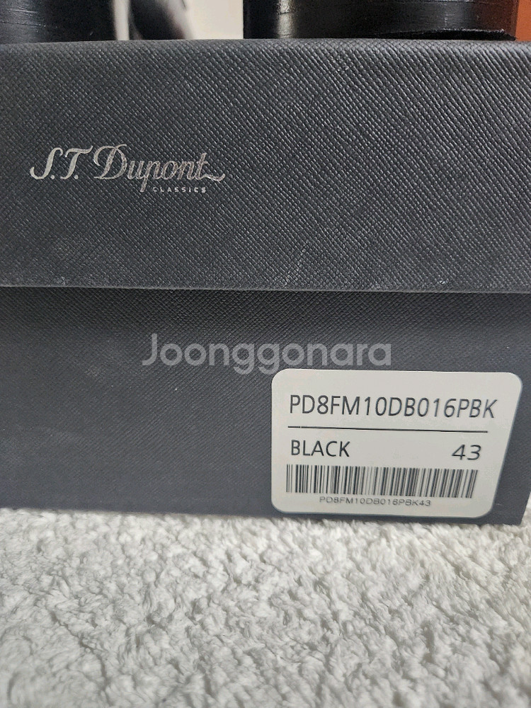 S.T. Dupont 남성 클래식 구두 블랙 43--6