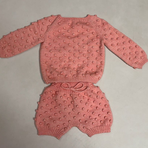 미샤앤퍼프 자몽 팝콘 풀오버+롬퍼 일괄 2-3y