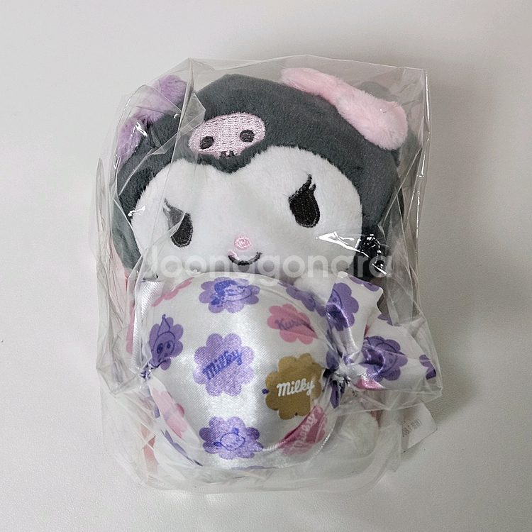 산리오 쿠로미 페코짱 콜라보 마스코트 홀더 인형 키링--0