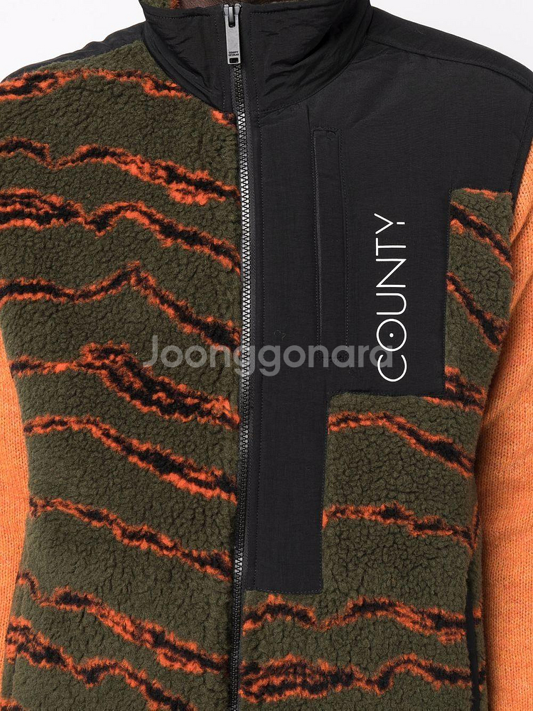 Marcelo Burlon County of Milan 카무플라주 프린트 파일 집업 질레 베스트--1