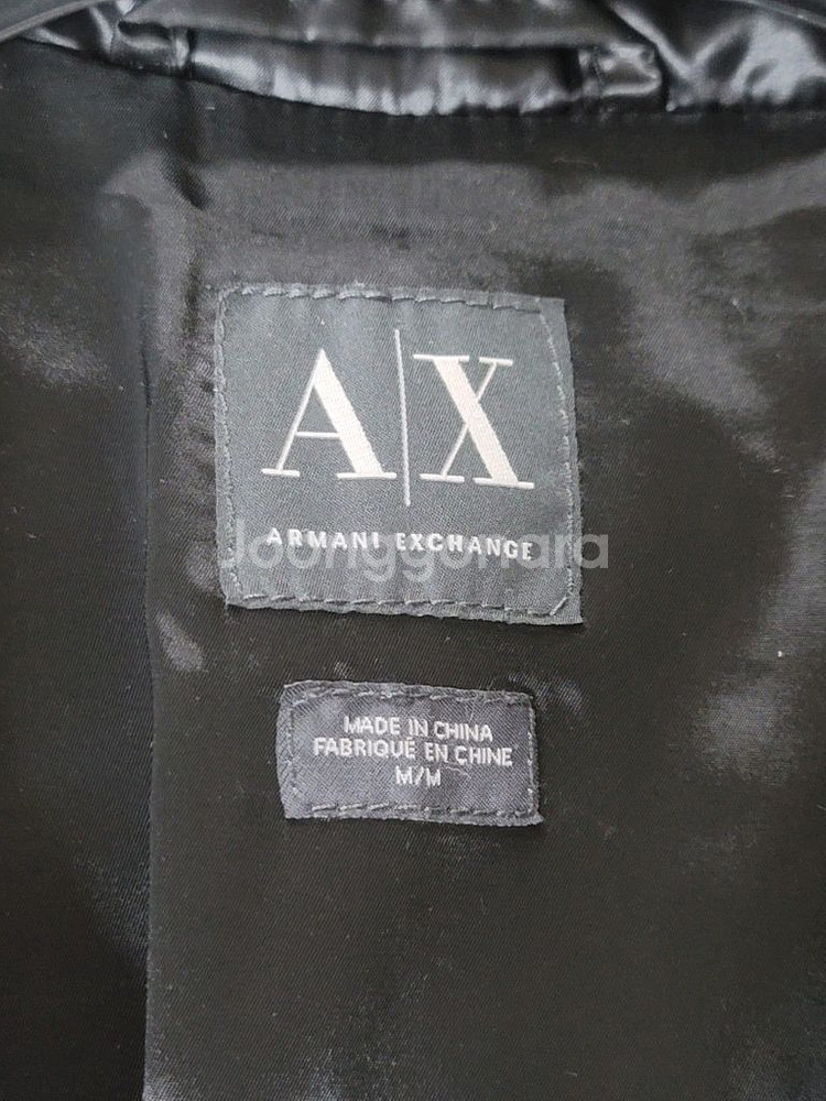 ARMANI EXCHANGE 아르마니 익스체인지 여성 블랙롱패딩--2