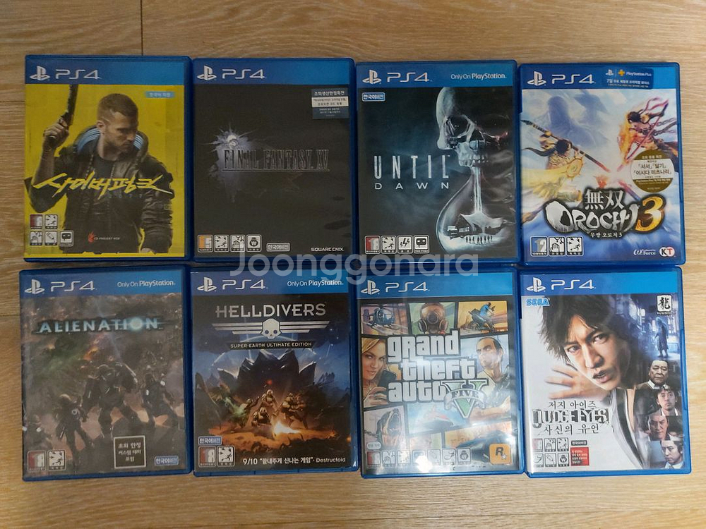 플스4 PS4 GTA5 사이버펑크 파이널판타지15 언틸던 무쌍오로치3 에일리네이션 헬다이버즈 저지아이즈 배틀필드1--0