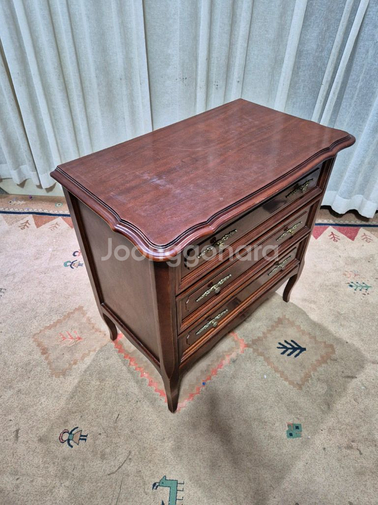 영국 엔틱 클래식 3단서랍장--4