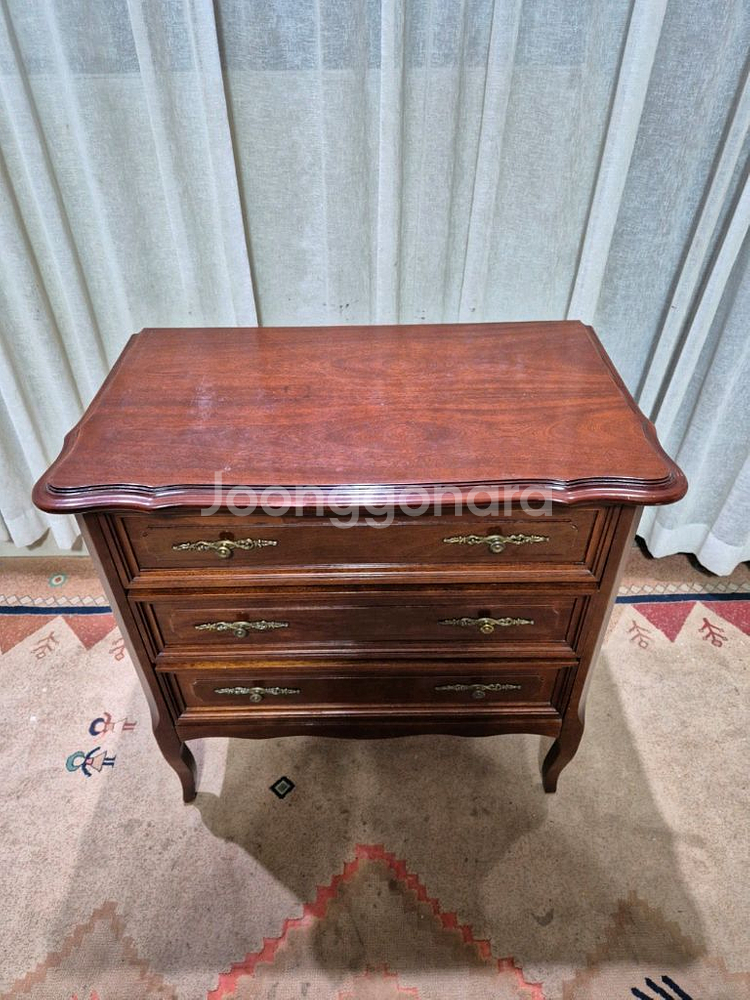 영국 엔틱 클래식 3단서랍장--1