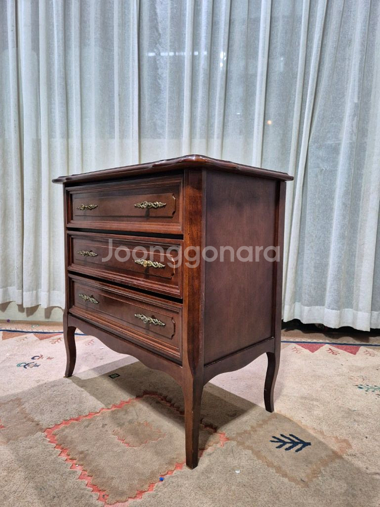 영국 엔틱 클래식 3단서랍장--3