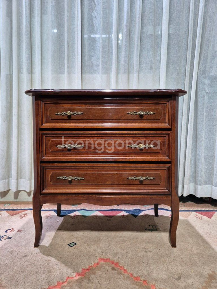 영국 엔틱 클래식 3단서랍장--0
