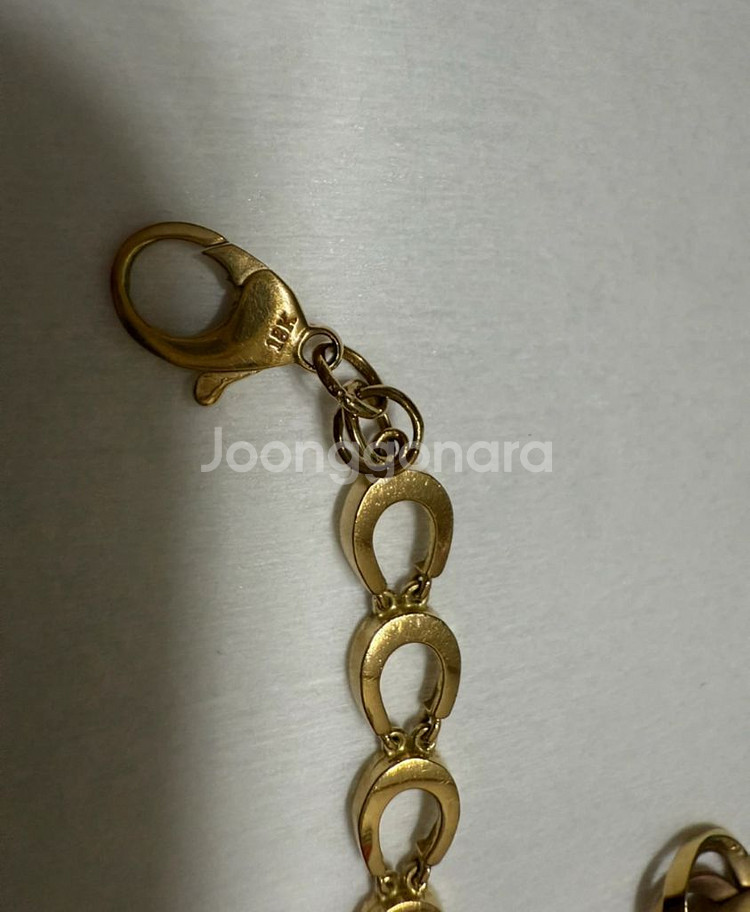 18k 목걸이 팬던트/ 18k 팔찌 / 18k 귀걸이 세트 일괄 판매--4