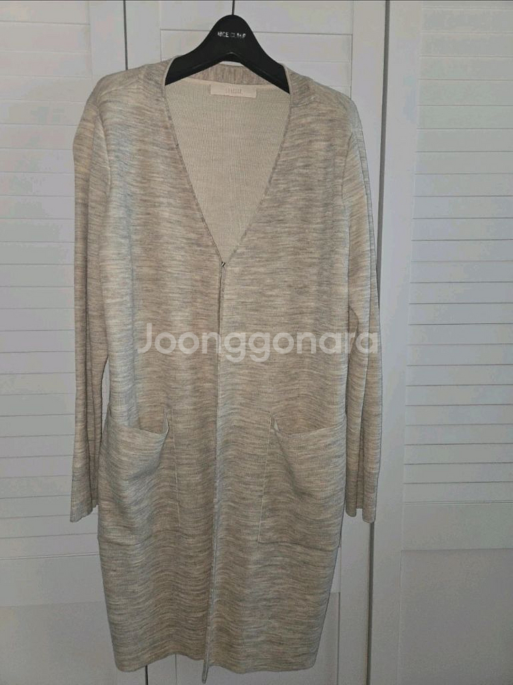 르베이지 롱 니트 가디건--0