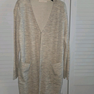 르베이지 롱 니트 가디건