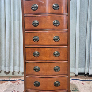 USA 앤틱 슬림 롤링 6D 서랍장