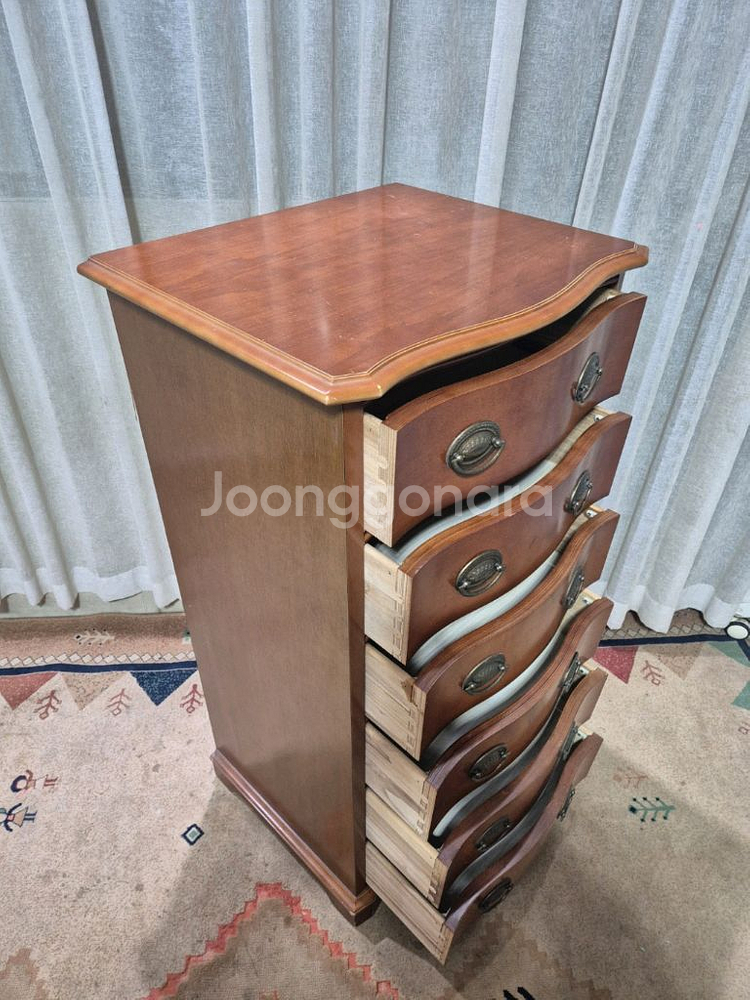 USA 앤틱 슬림 롤링 6D 서랍장--4