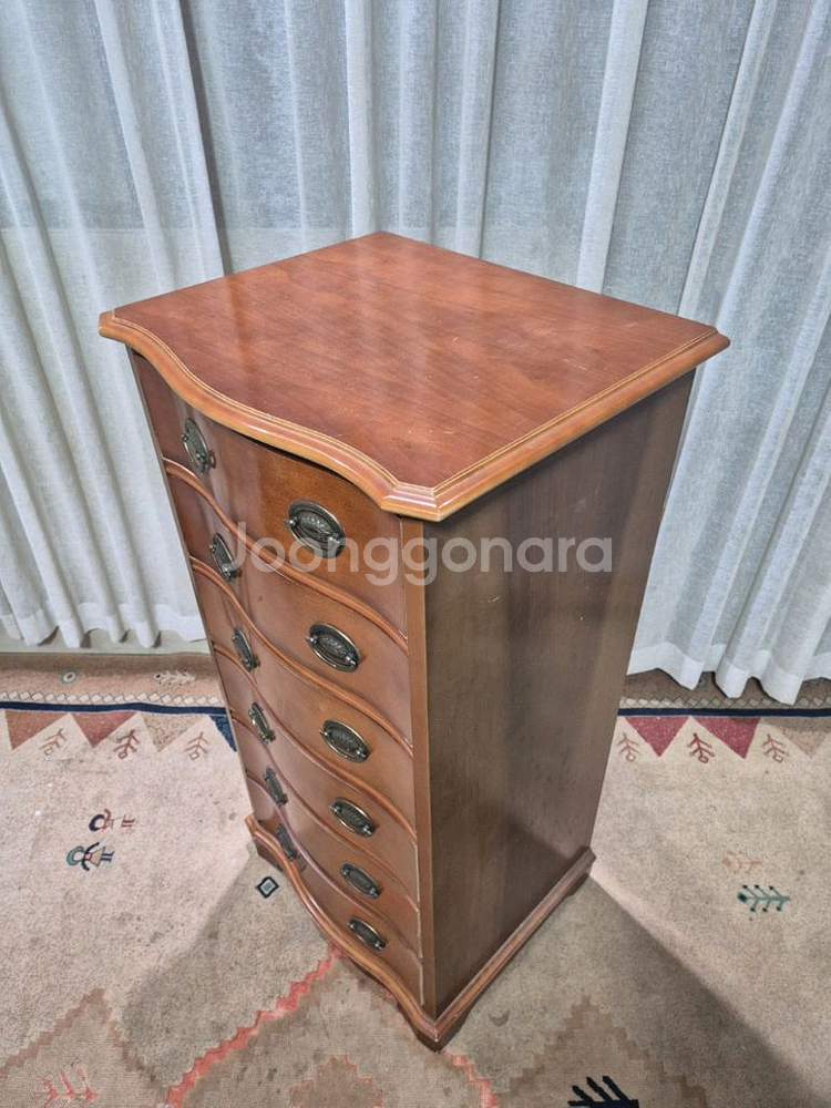 USA 앤틱 슬림 롤링 6D 서랍장--5