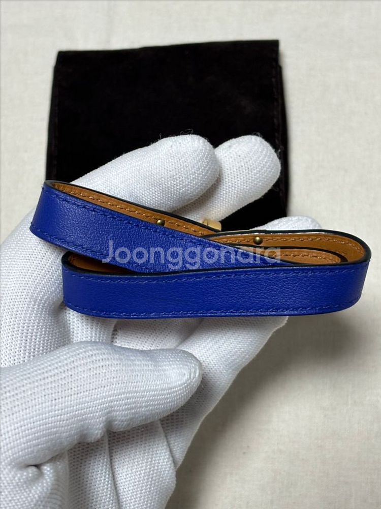 [T3] 에르메스 켈리 더블투어 금장 팔찌--1