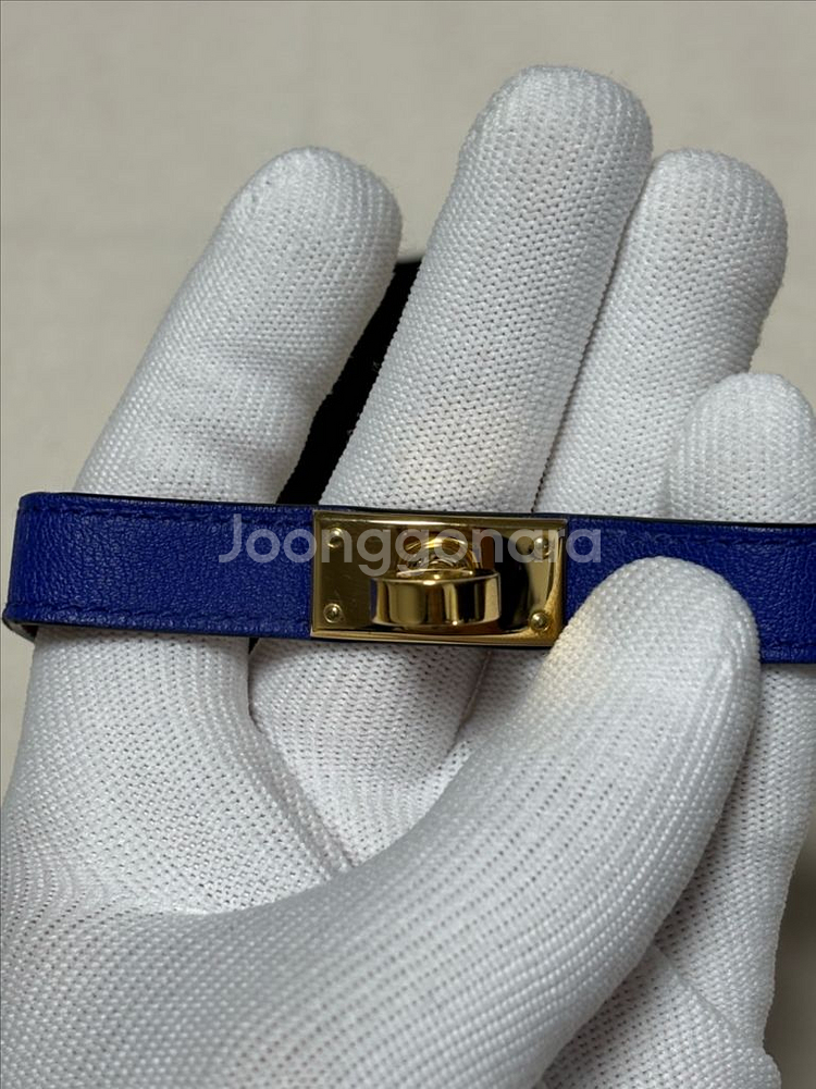 [T3] 에르메스 켈리 더블투어 금장 팔찌--8