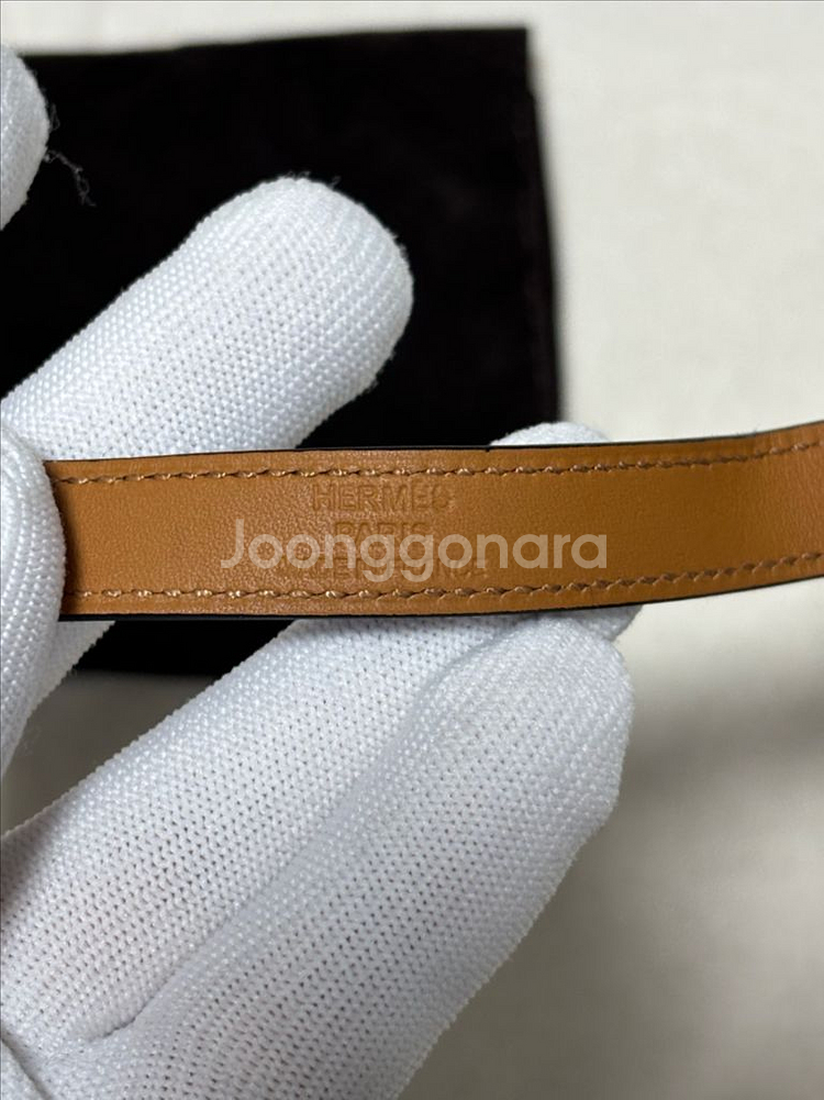 [T3] 에르메스 켈리 더블투어 금장 팔찌--5