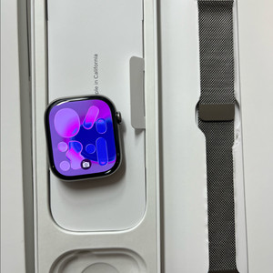 애플워치10티타늄 46mm 내추럴 애플케어+ 신품급