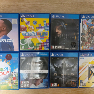 PS4 피파22 뿌요뿌요테트리스 데스스트랜딩 드래곤퀘스트11 모두의골프 디아블로3 디제이맥스 헤비레인 비욘드투소울