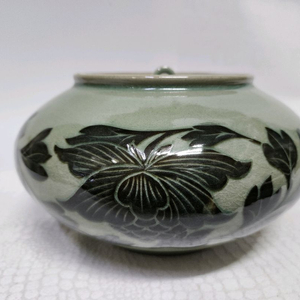 송남 신상호 청자 도자기 단지 항아리 차호