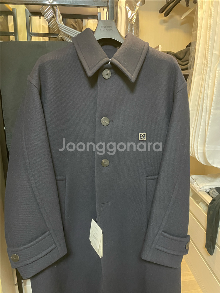 우영미 24fw 네이비 발마칸 코트 46사이즈--1
