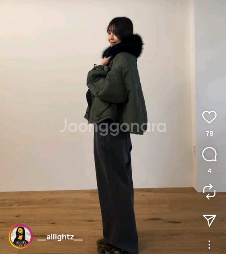 올라이츠 양면 누빔 자켓 점퍼 및 구스머플러 일괄--1