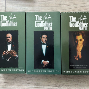대부 VHS 비디오 테이프 3개 세트 북미판