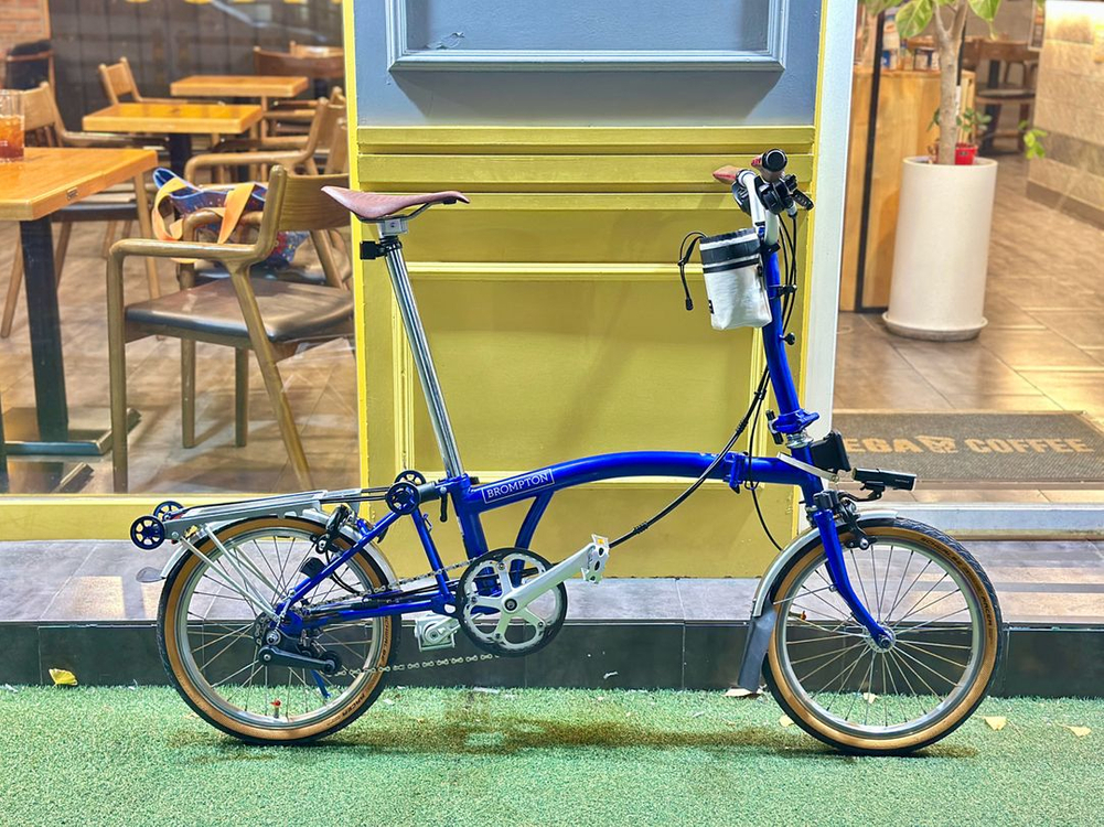 브롬톤 C라인 익스플로러 6단 2022년식 피카딜리블루 버디gt, 그래블 대차가능 이미지