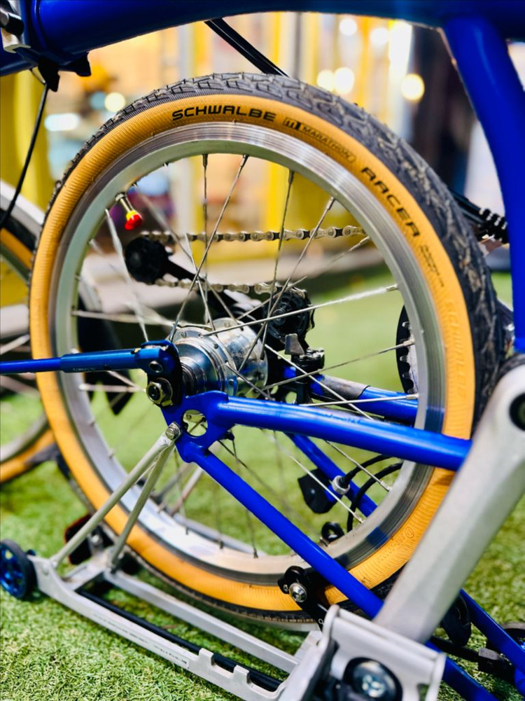 브롬톤 C라인 익스플로러 6단 2022년식 피카딜리블루 버디gt, 그래블 대차가능 이미지