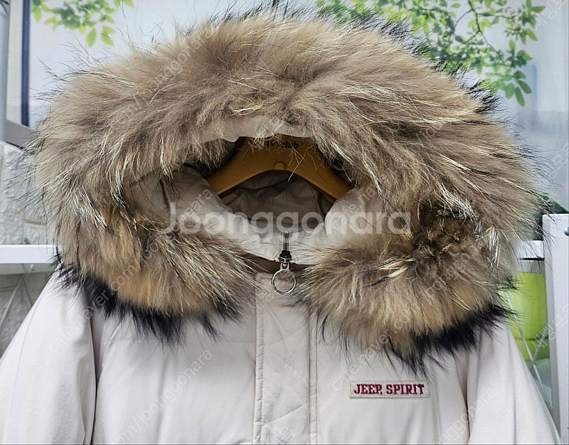 지프 다운 여성패딩 프리사이즈 반집업 후드아노락 AC65--1