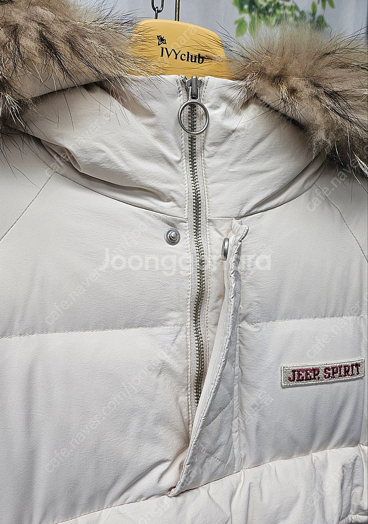 지프 다운 여성패딩 프리사이즈 반집업 후드아노락 AC65--3