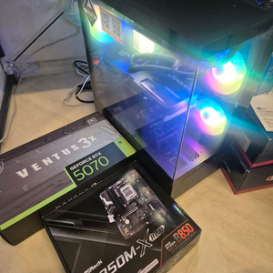 라이젠7800X3D RTX5070 게이밍 블랙 본체