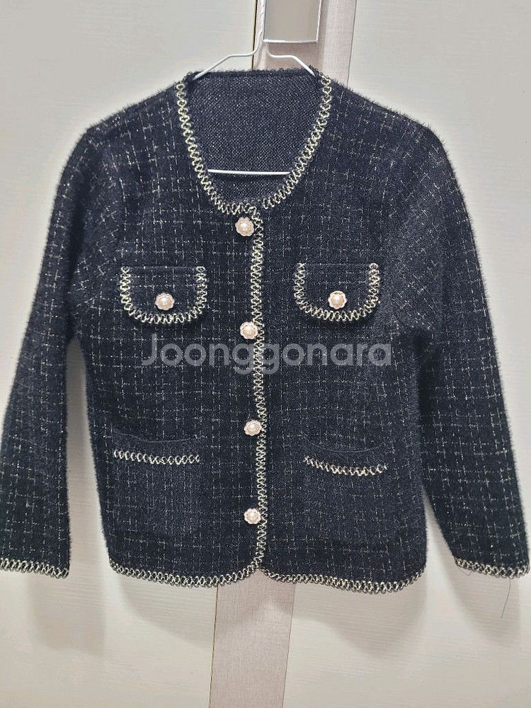 새옷/보세 트위드 니트 가디건 44~55사이즈--0