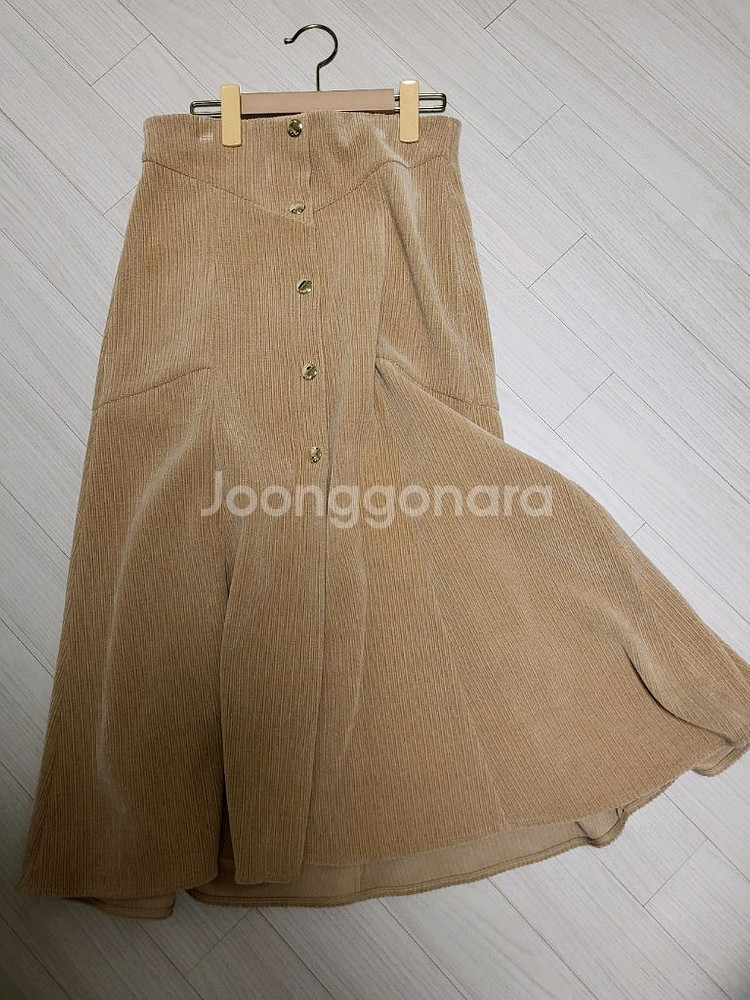 한섬 시스템 코듀로이 스커트--0