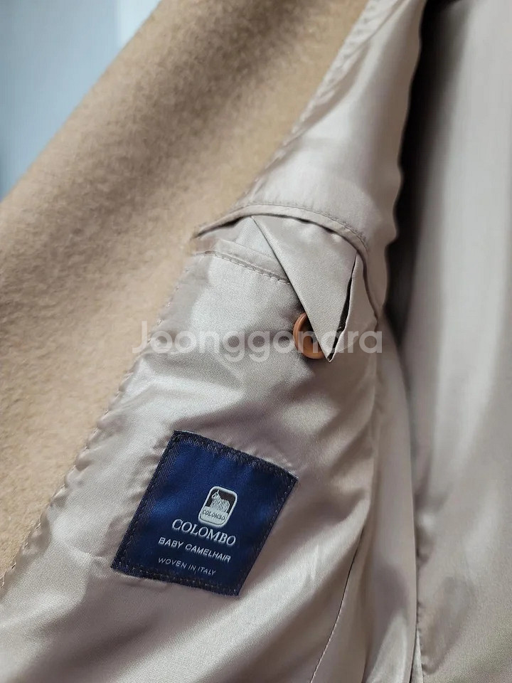 [새상품] 무료배송 [갤럭시 카디날] 콜롬보 낙타100% 핸드메이드 카멜 체스터 코트--4