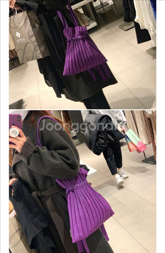 사만다타바사 마이쉘 플리츠 니트백--1