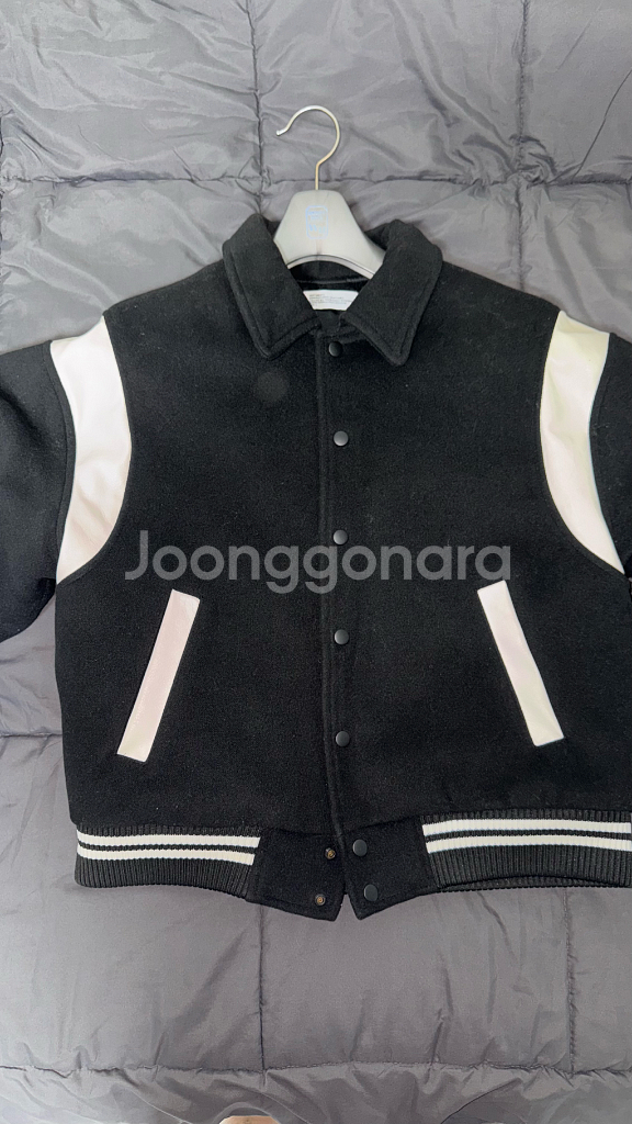 파르티멘토 블랙 바시티 자켓--2