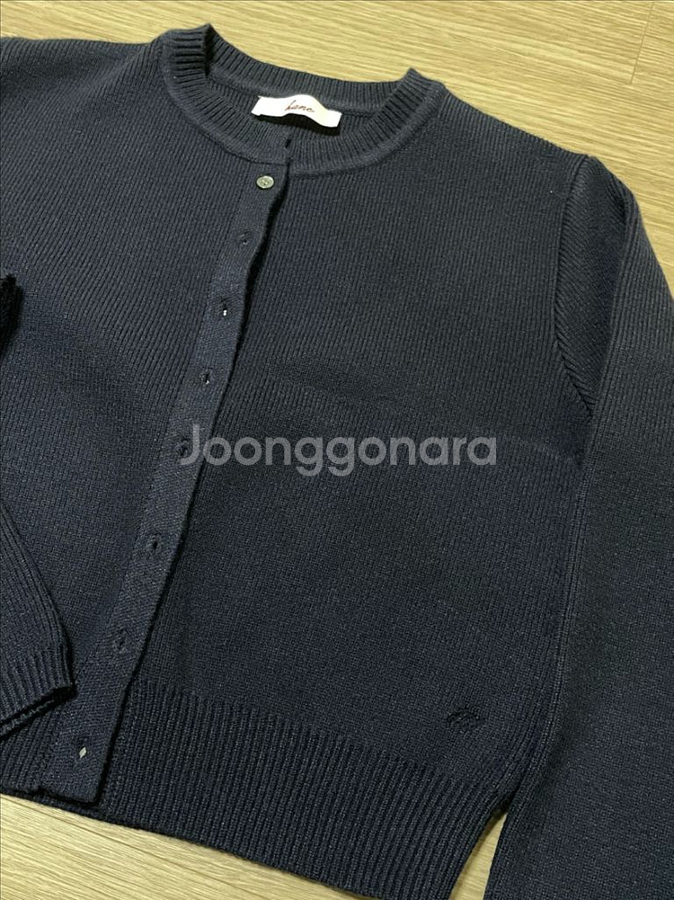 하네 에센셜 라운드 가디건 딥네이비 S 커치프 SET--3