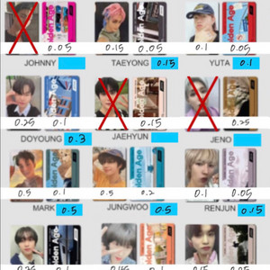 (12.1까지)엔시티 포카 정우포카 제노포카 골든에이지 비델포미포카