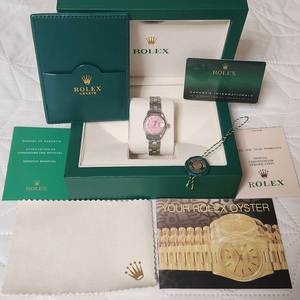 정품로렉스 6517 오이스터 파스텔핑크 10P 천연다이아셋팅 26mm 판매합니다