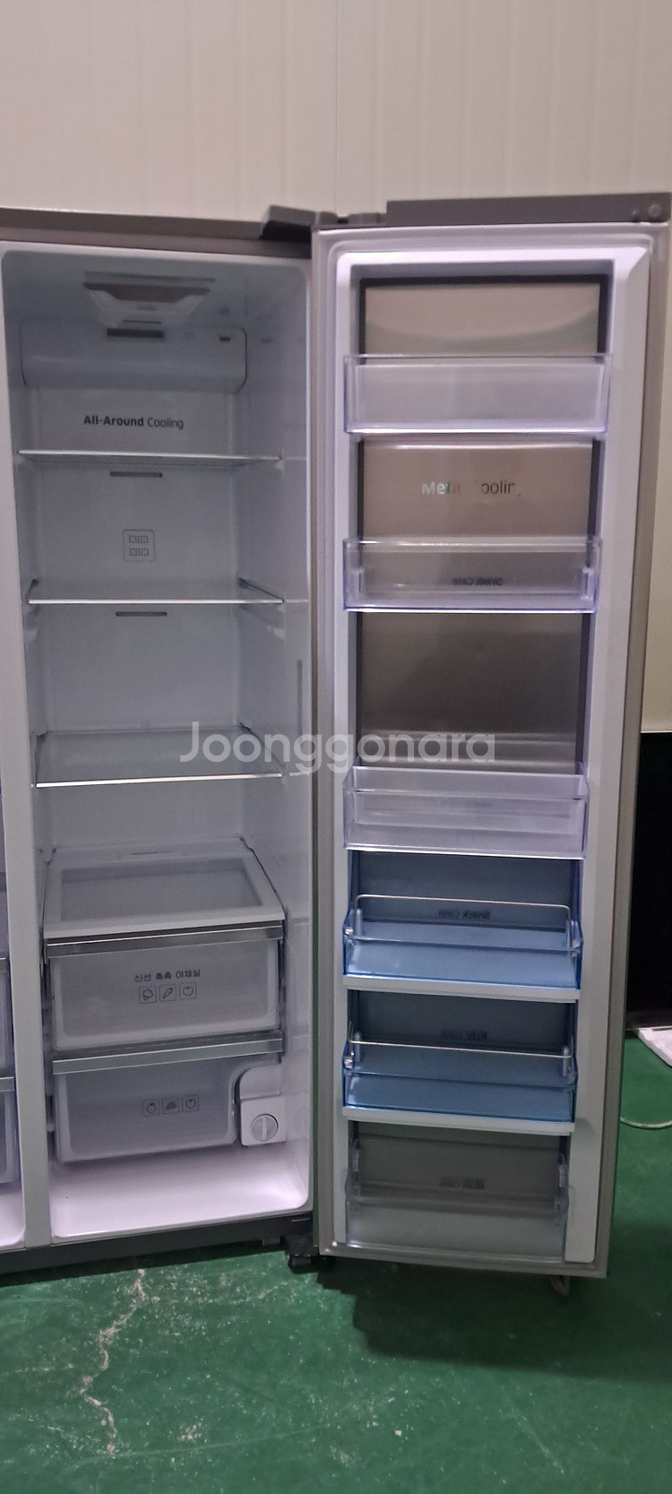 1595 삼성 785L 2도어 정수기양문형냉장고(메탈)--6