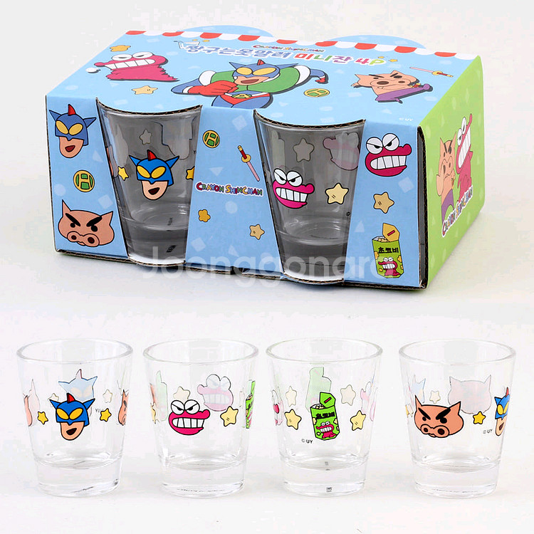 짱구는 못말려 미니잔 짱구 흰둥이 신형만 피규어 소--1