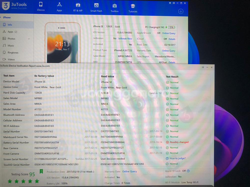 아이폰SE1 128기가 골드--8