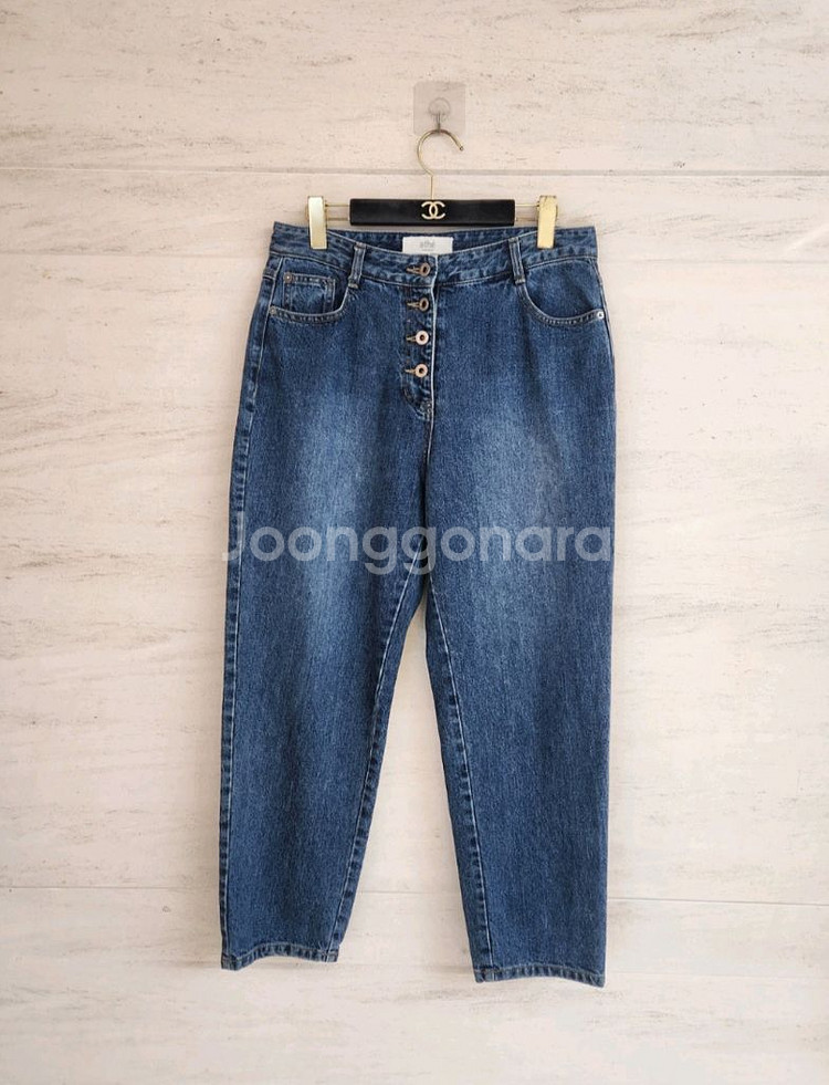 바네사브루노 아떼 블루워싱 다버튼 데님팬츠40사이즈(77사이즈)--4