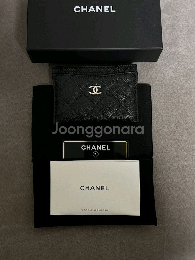 [정품] 샤넬 캐비아 클래식 카드지갑--0