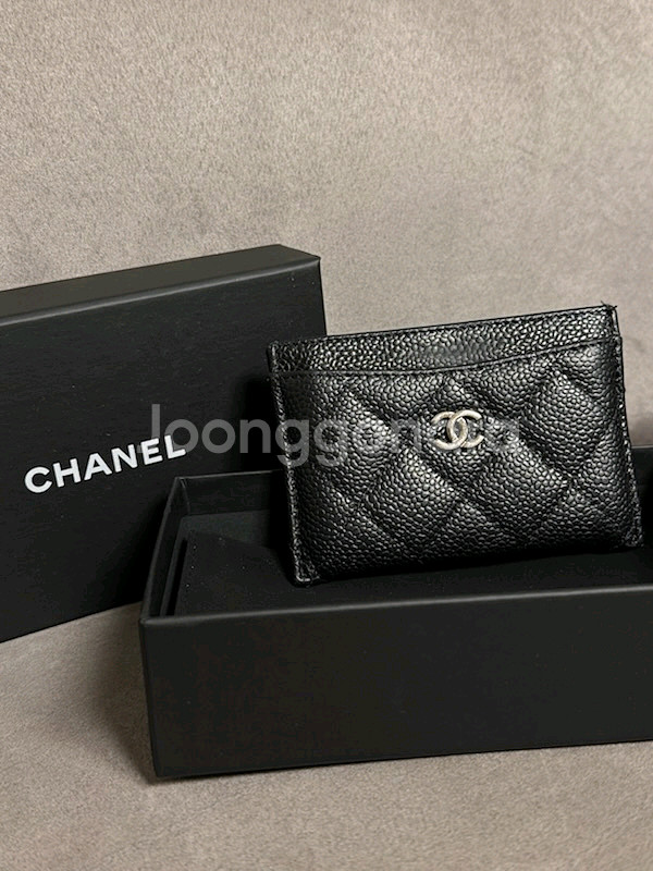 [정품] 샤넬 캐비아 클래식 카드지갑--1