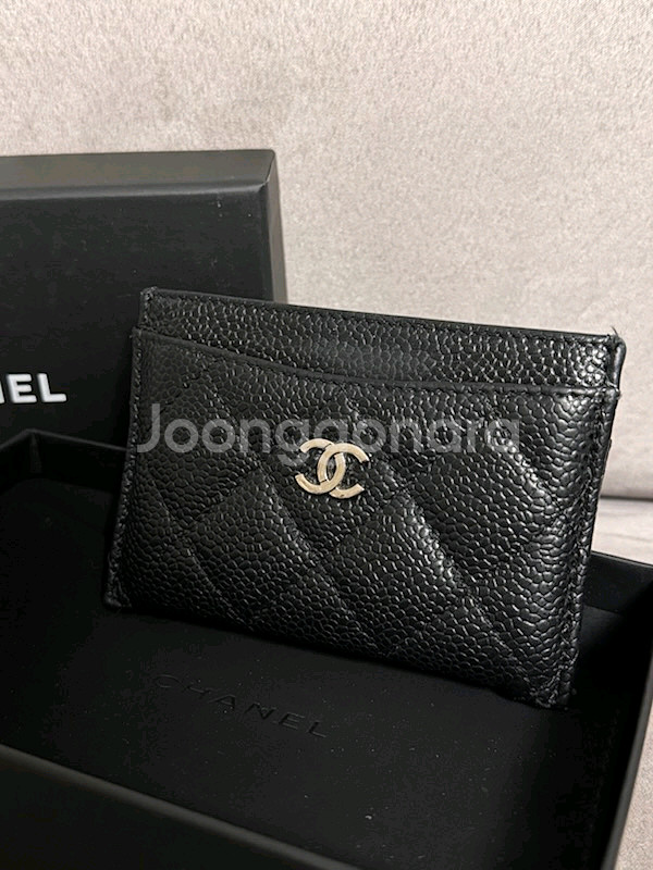 [정품] 샤넬 캐비아 클래식 카드지갑--2