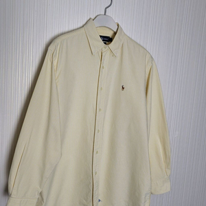 105_폴로 옥스포드 셔츠 라이트옐로 스트라이프