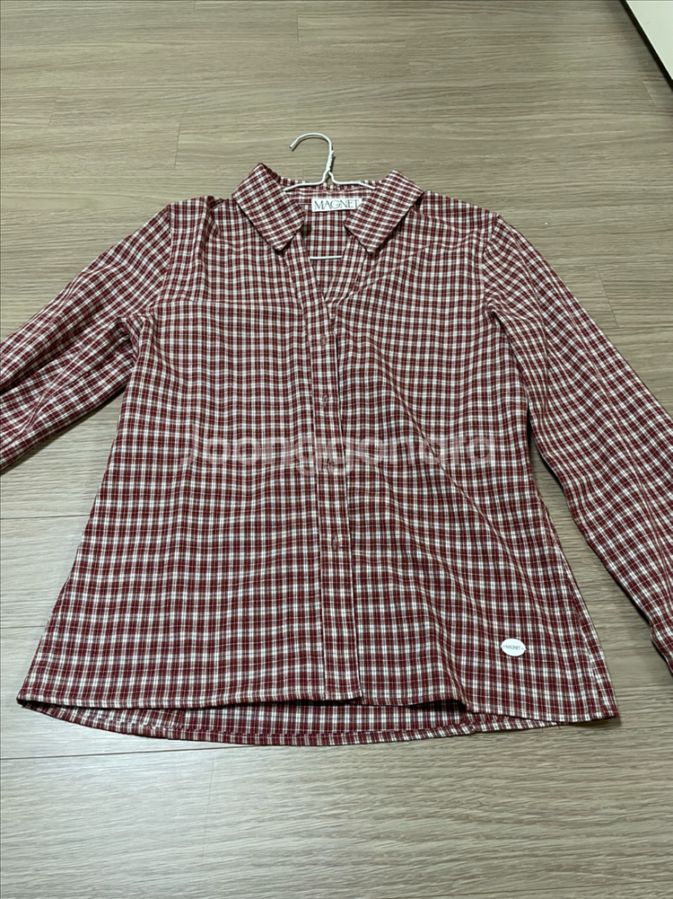 마그넷 체크 슬림 셔츠 (레드) / 샵마그넷--6