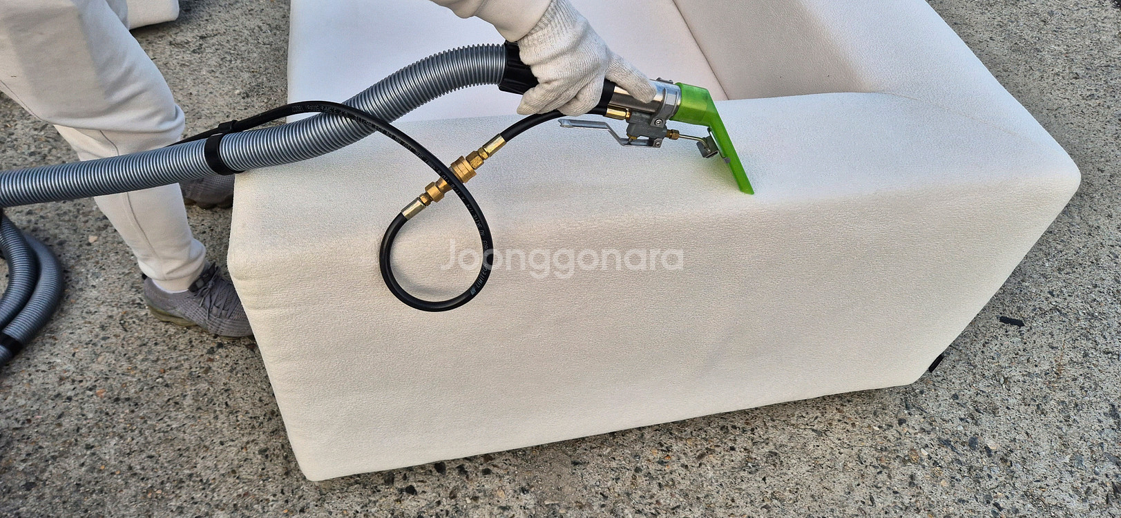 까사미아 캄포플러스 클래식 화이트 4인소파+오토만(전체드라이세탁완료)--4