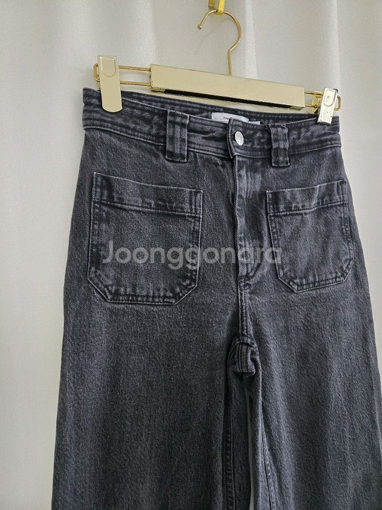 앤아더스토리즈 블랙 와이드 데님 팬츠--1